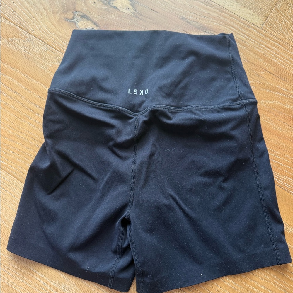 LSKD High-Waist Black Women’s Active Shorts
